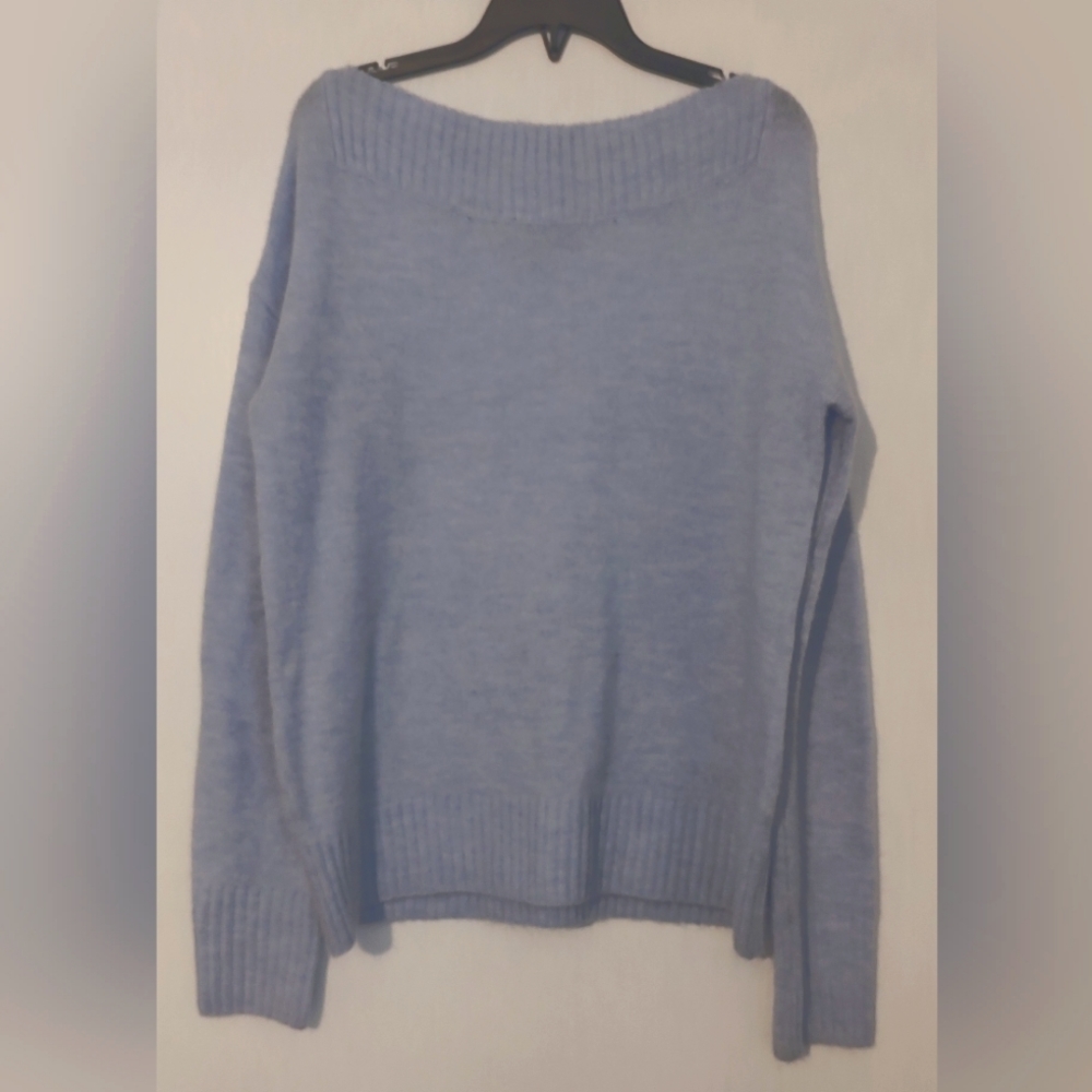 Marled light blue sweater